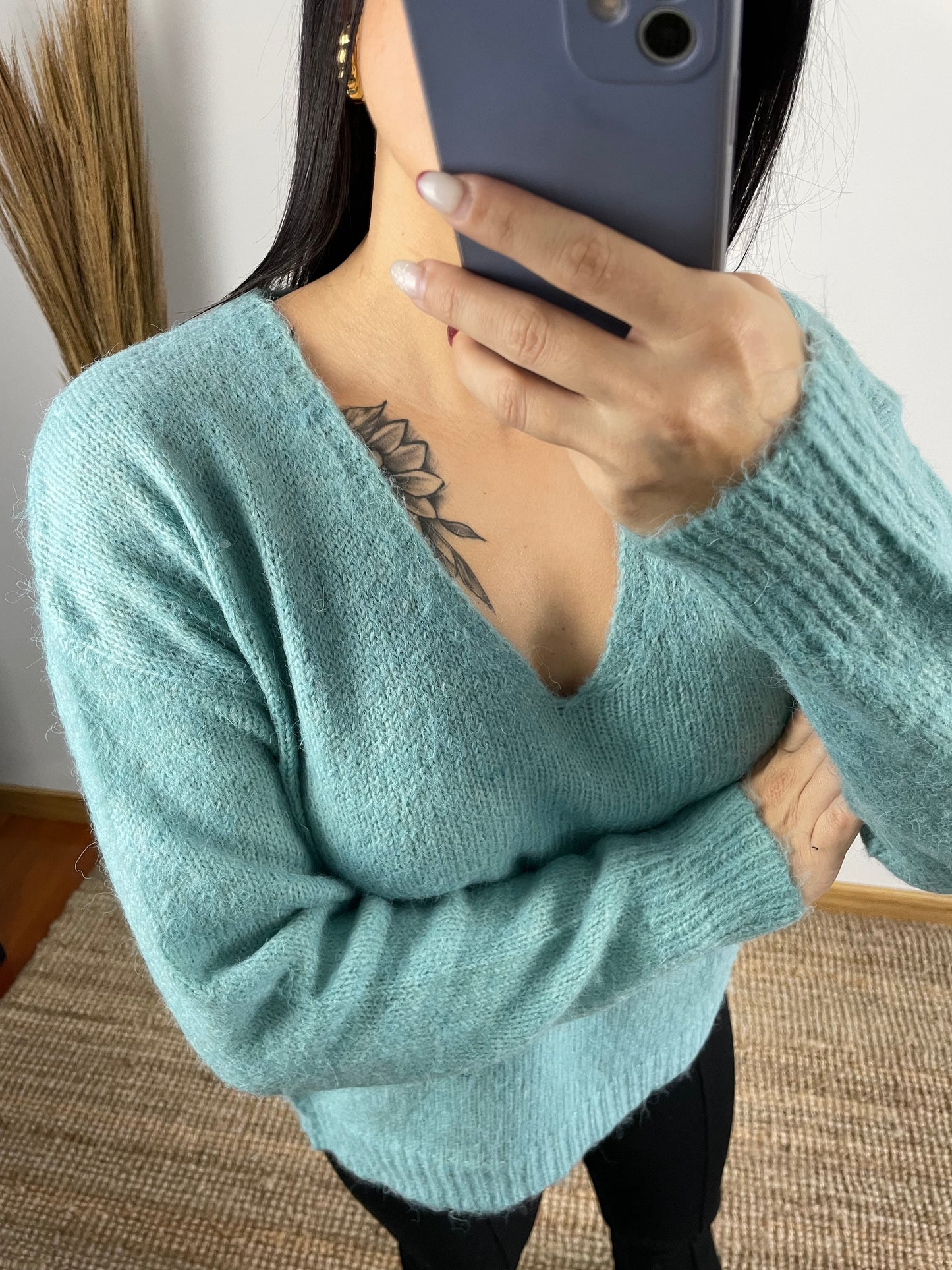 Camisola Malha gola em v