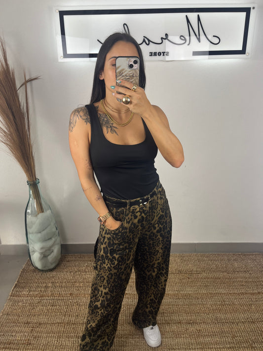 Calça Leopardo Chocolate