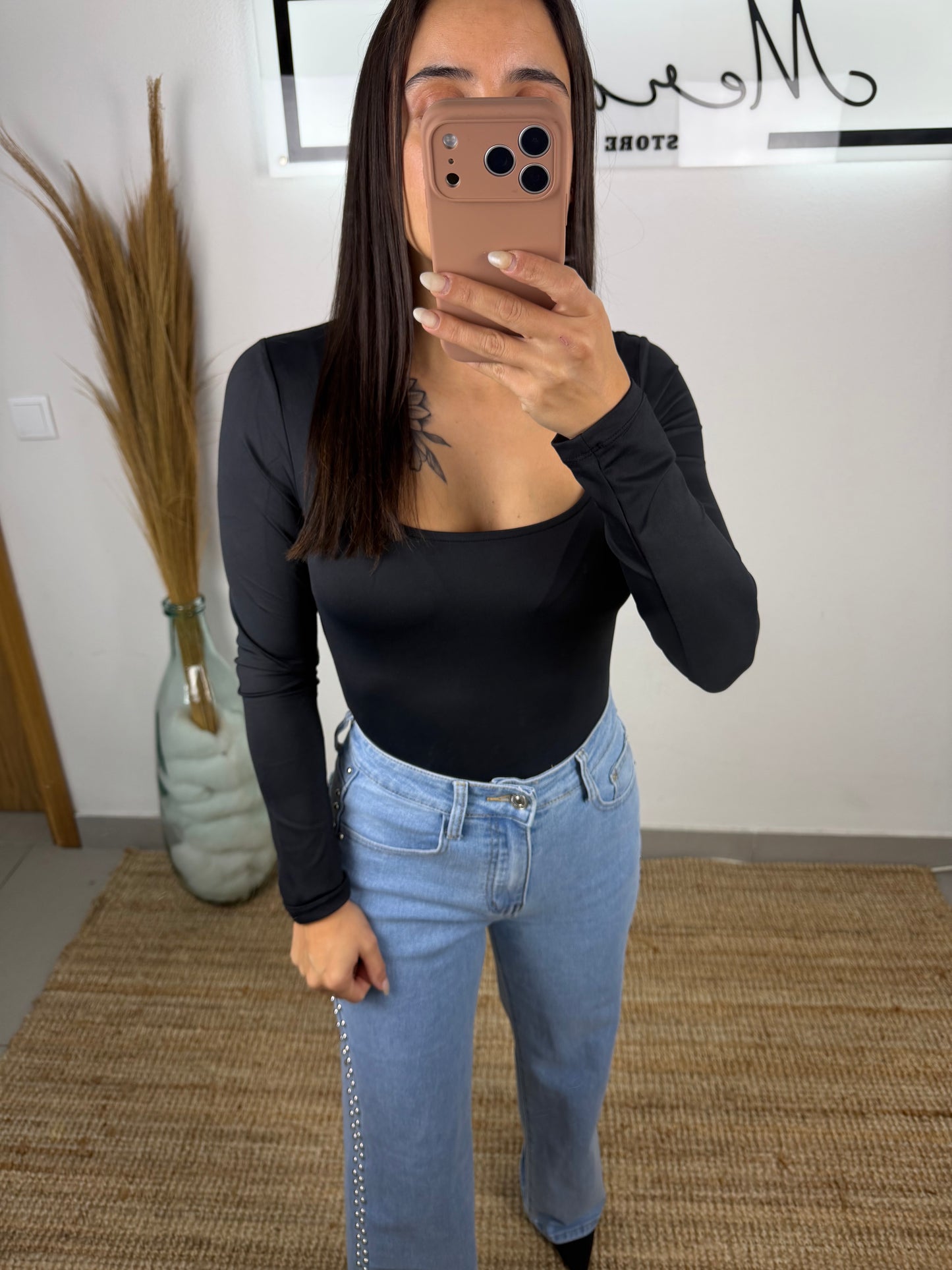 Body decote quadrado