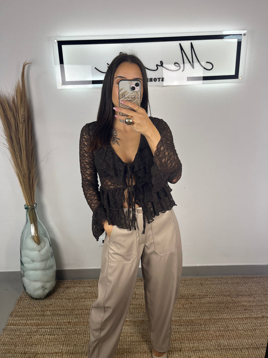 Blusa folhos