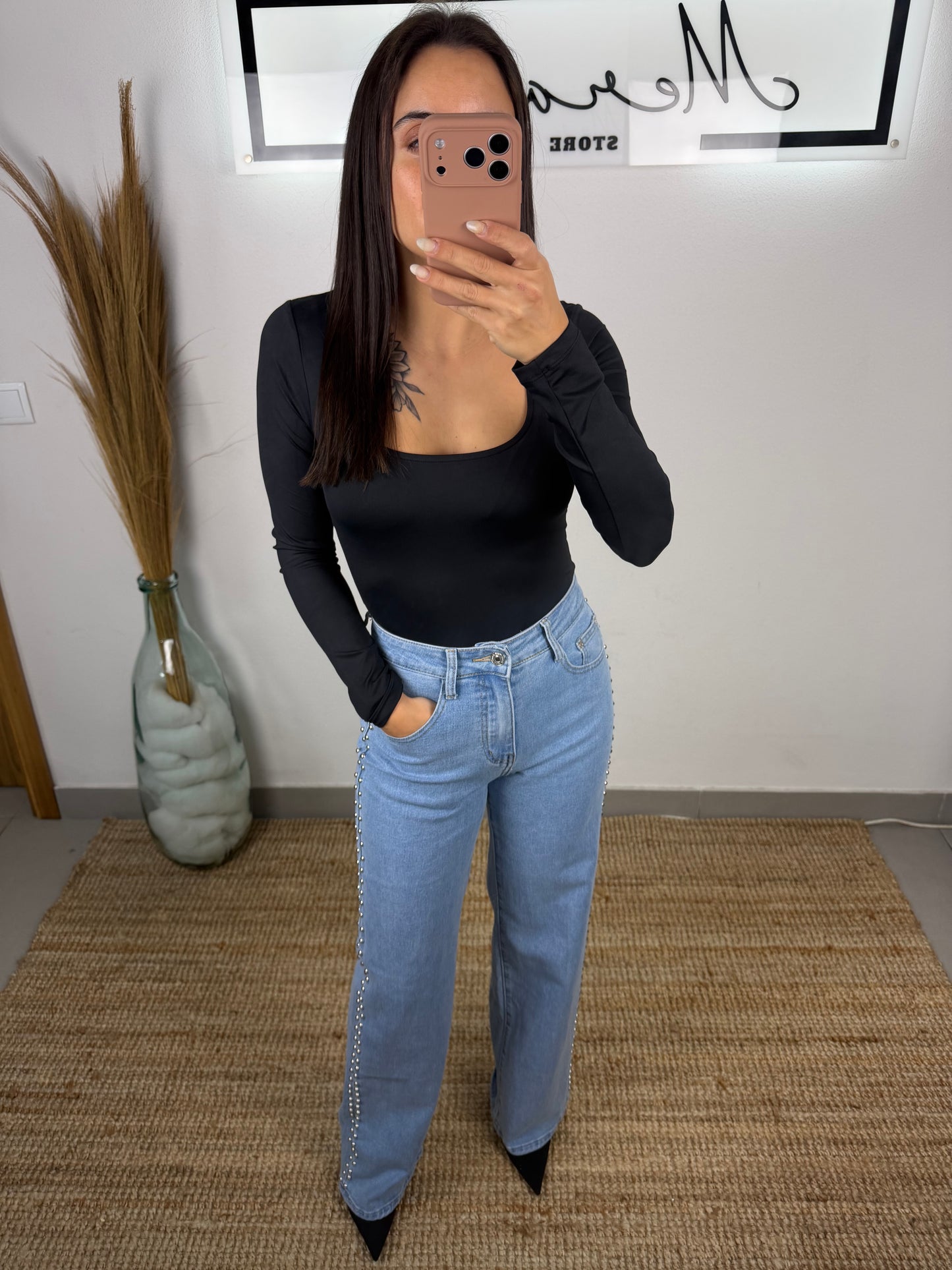 Body decote quadrado