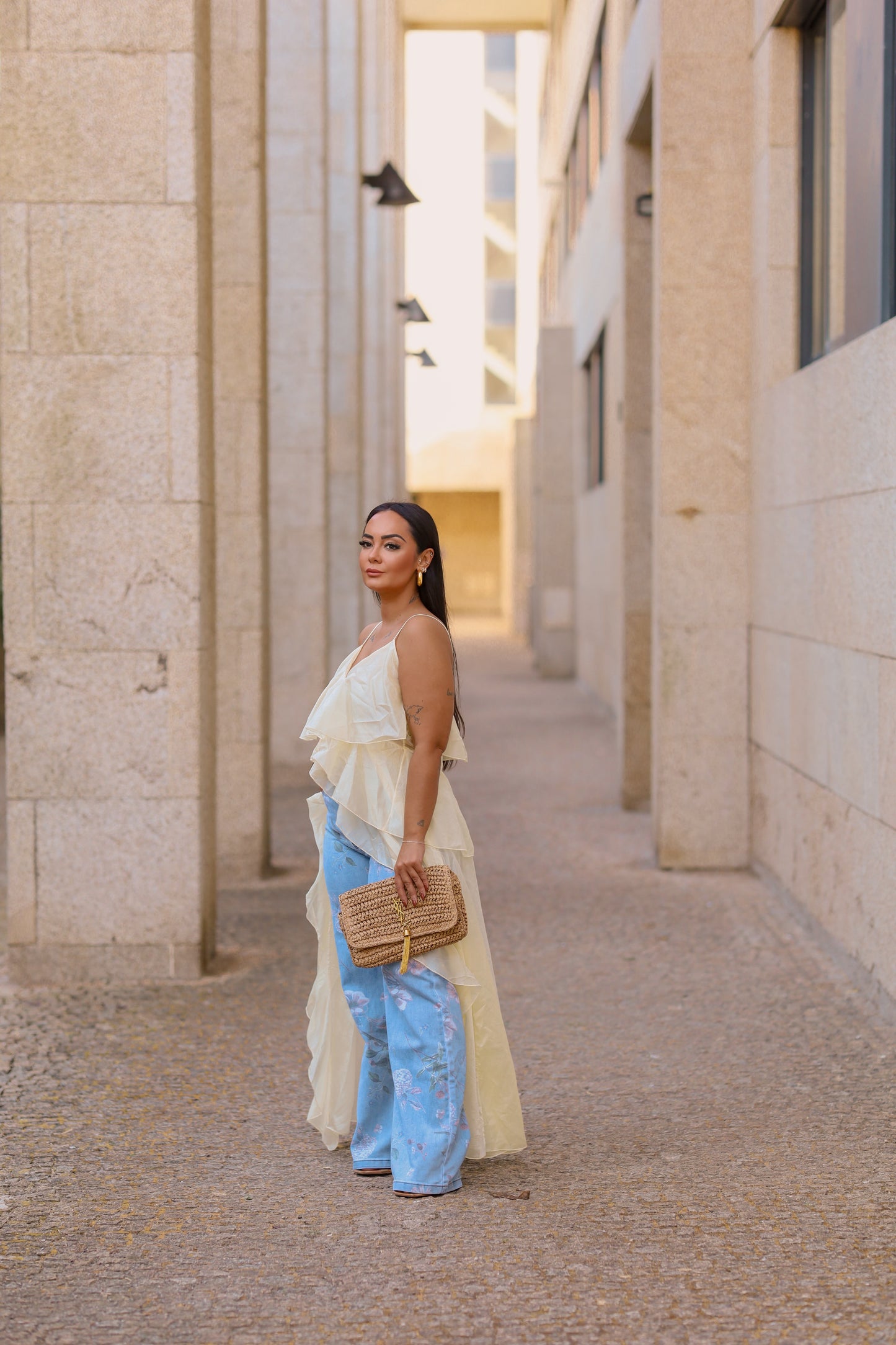 Calça Flores Blue