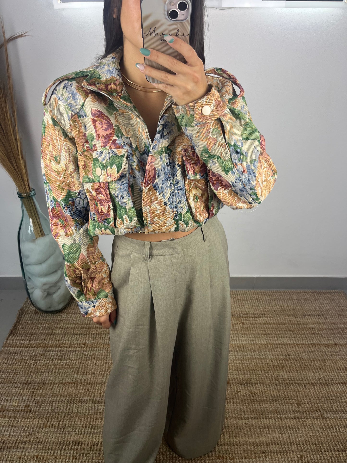 Casaco Flores Vintage