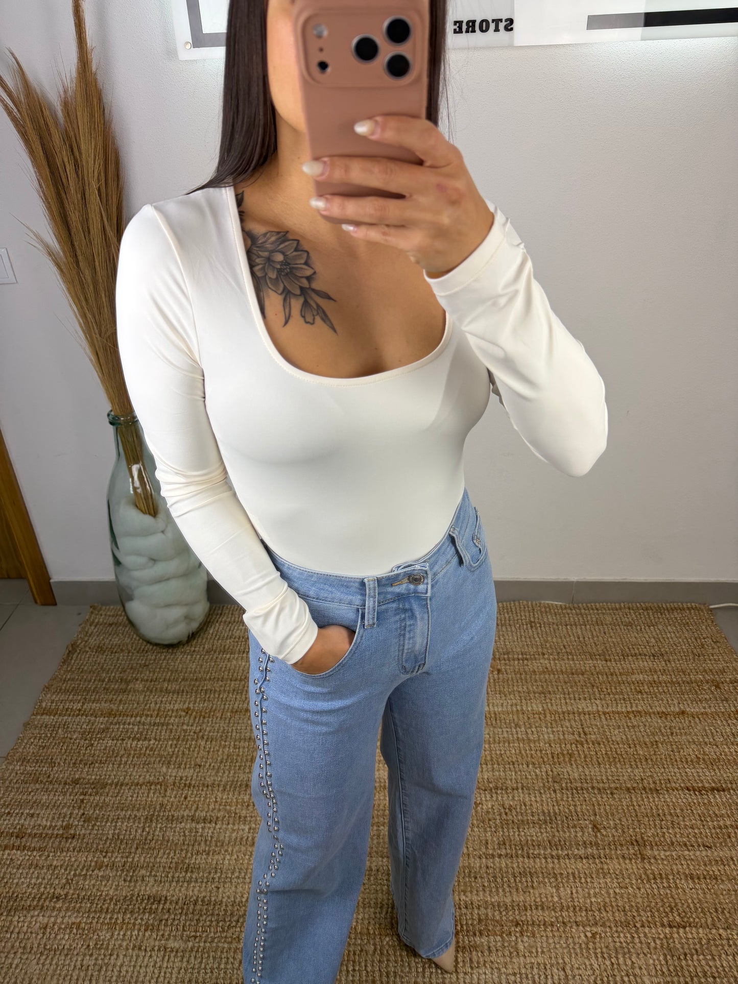 Body decote quadrado