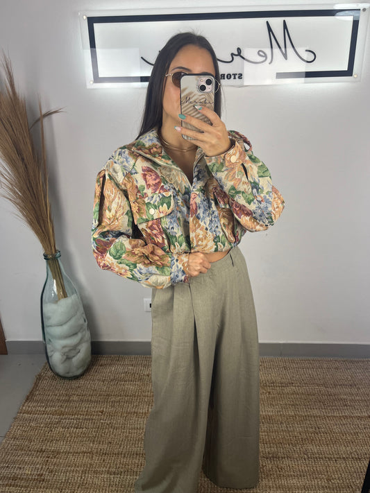 Casaco Flores Vintage