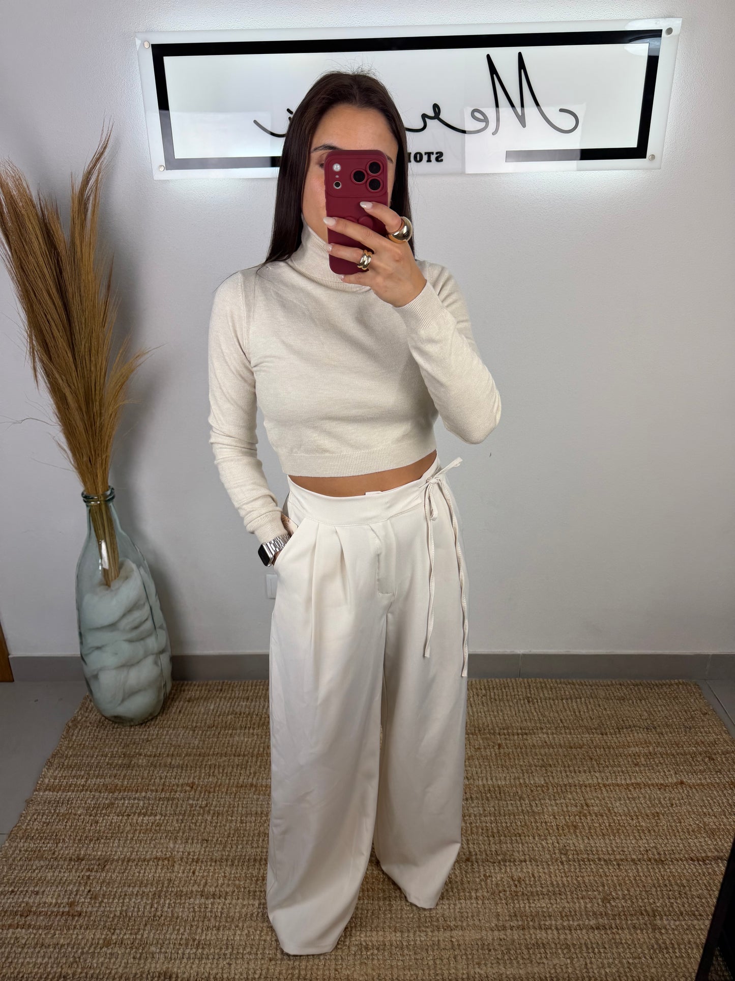 Calça alfaiataria 1 cinto