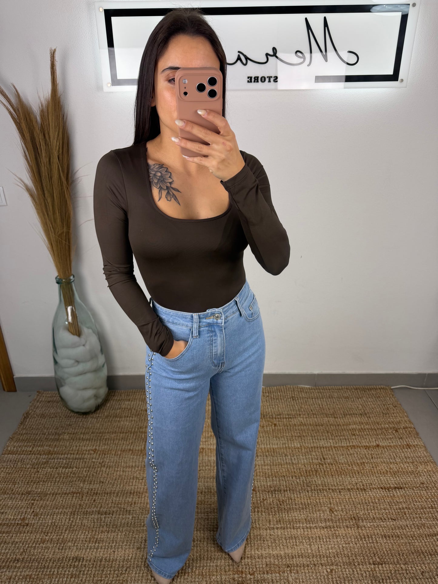 Body decote quadrado