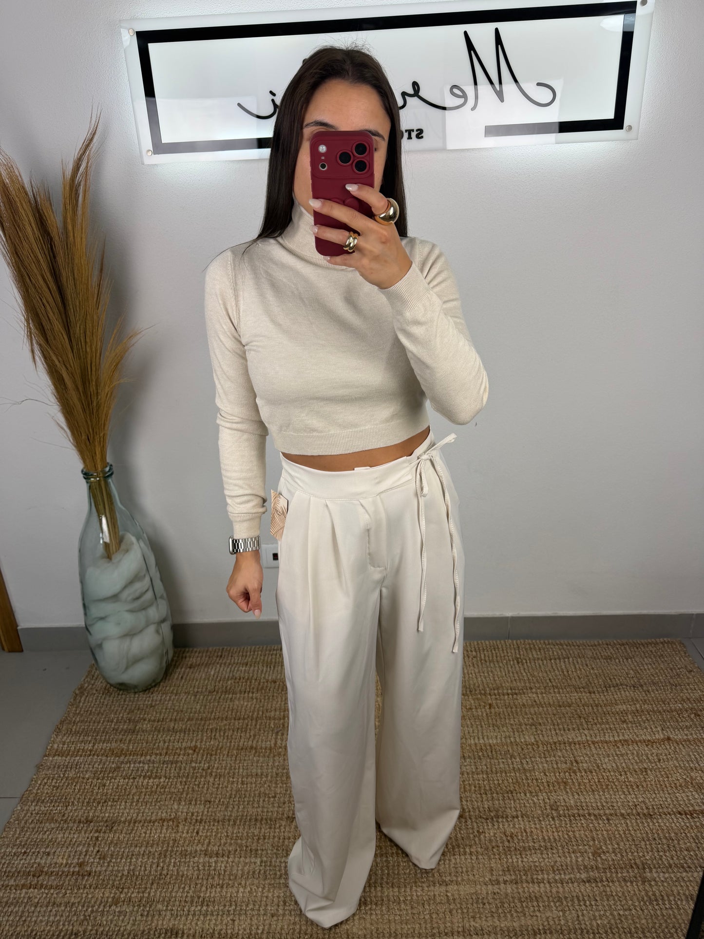 Calça alfaiataria 1 cinto