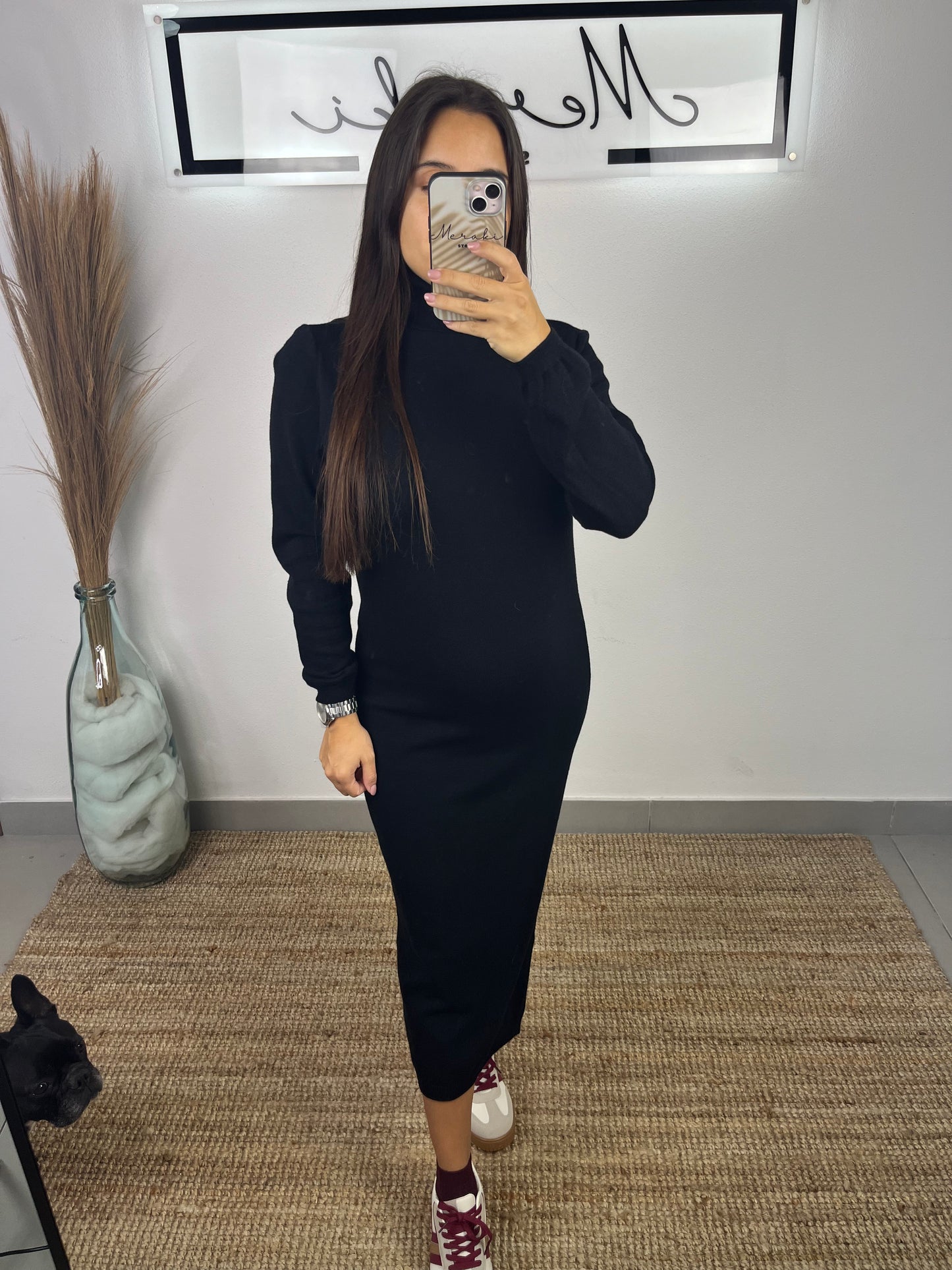 Vestido gola alta