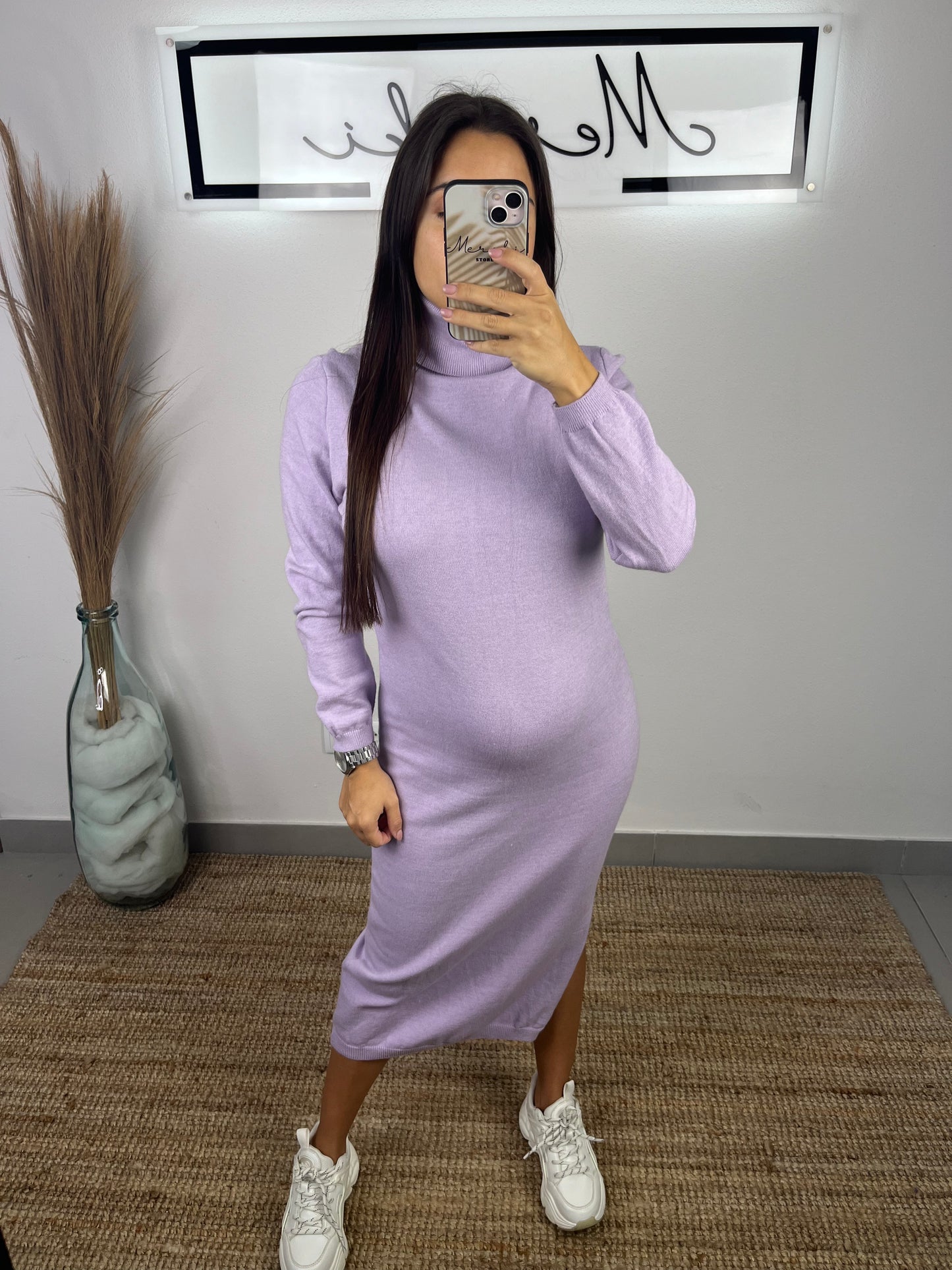 Vestido gola alta