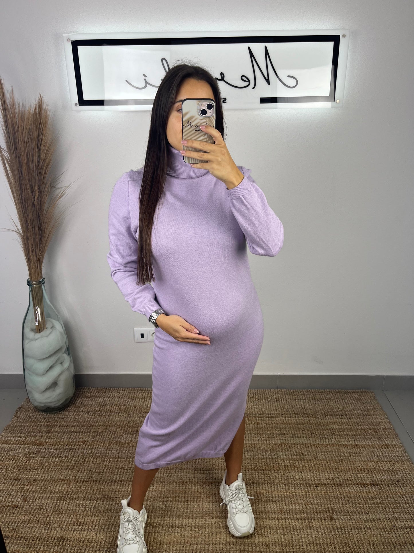 Vestido gola alta