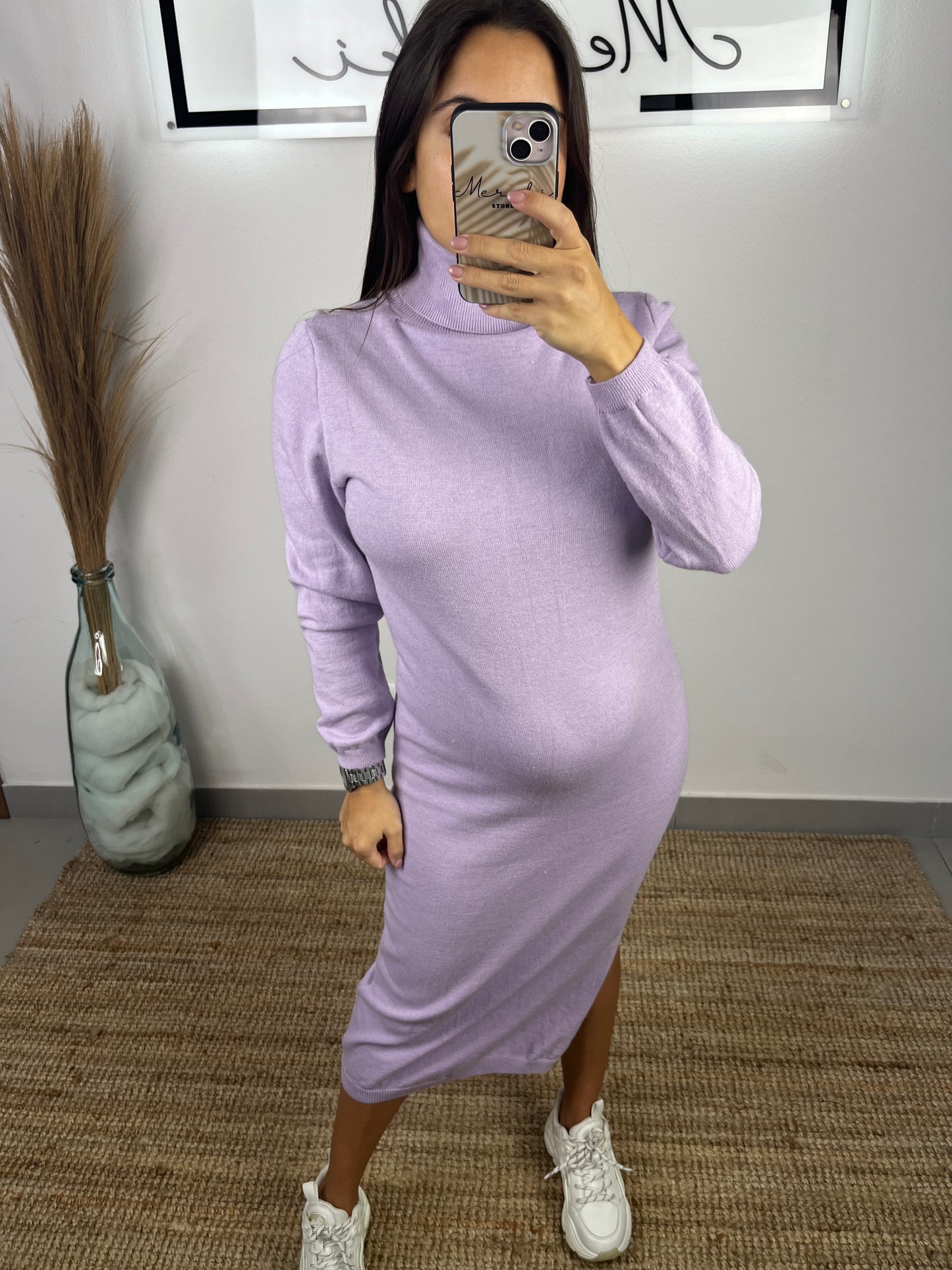 Vestido gola alta