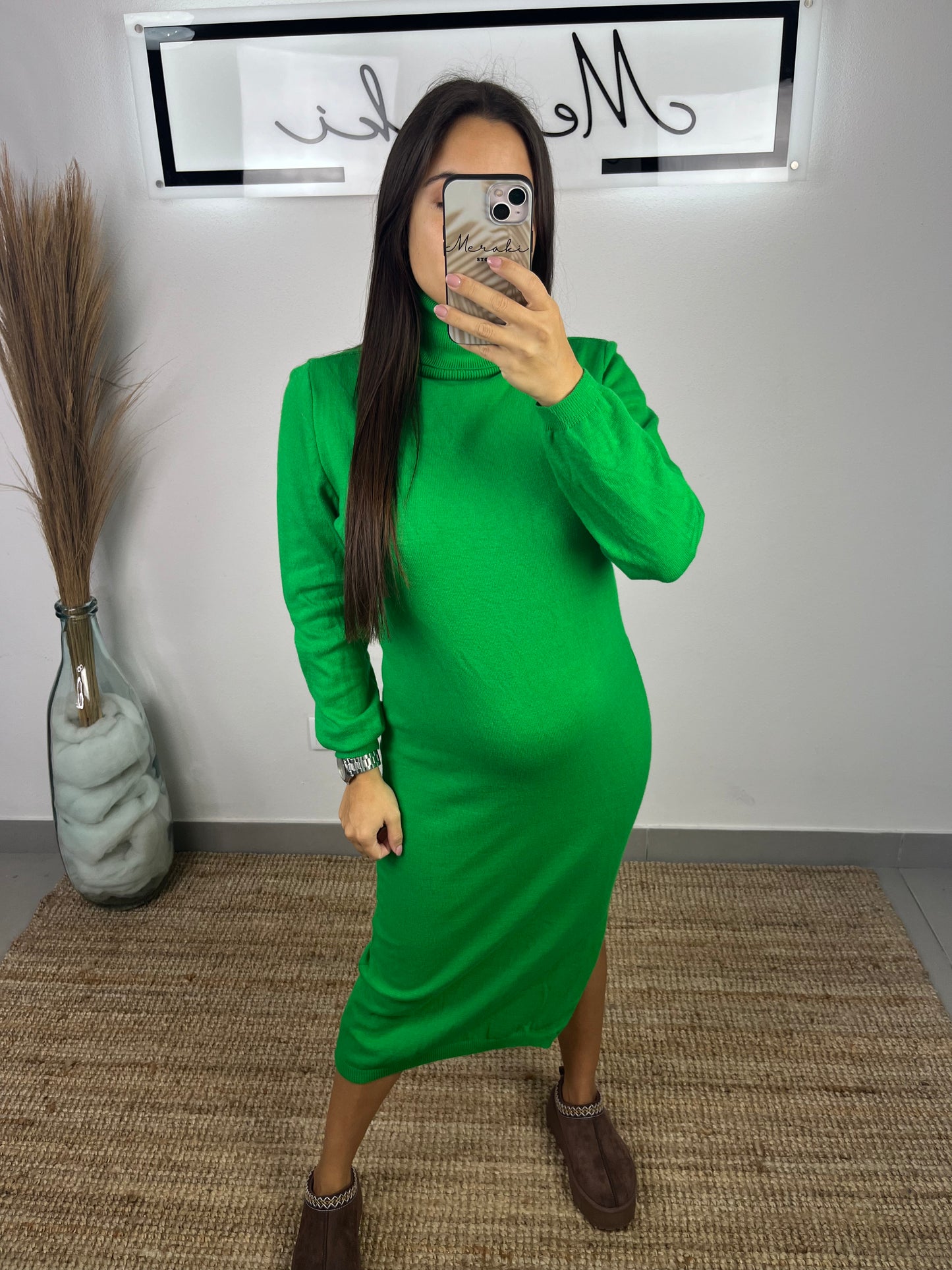 Vestido gola alta