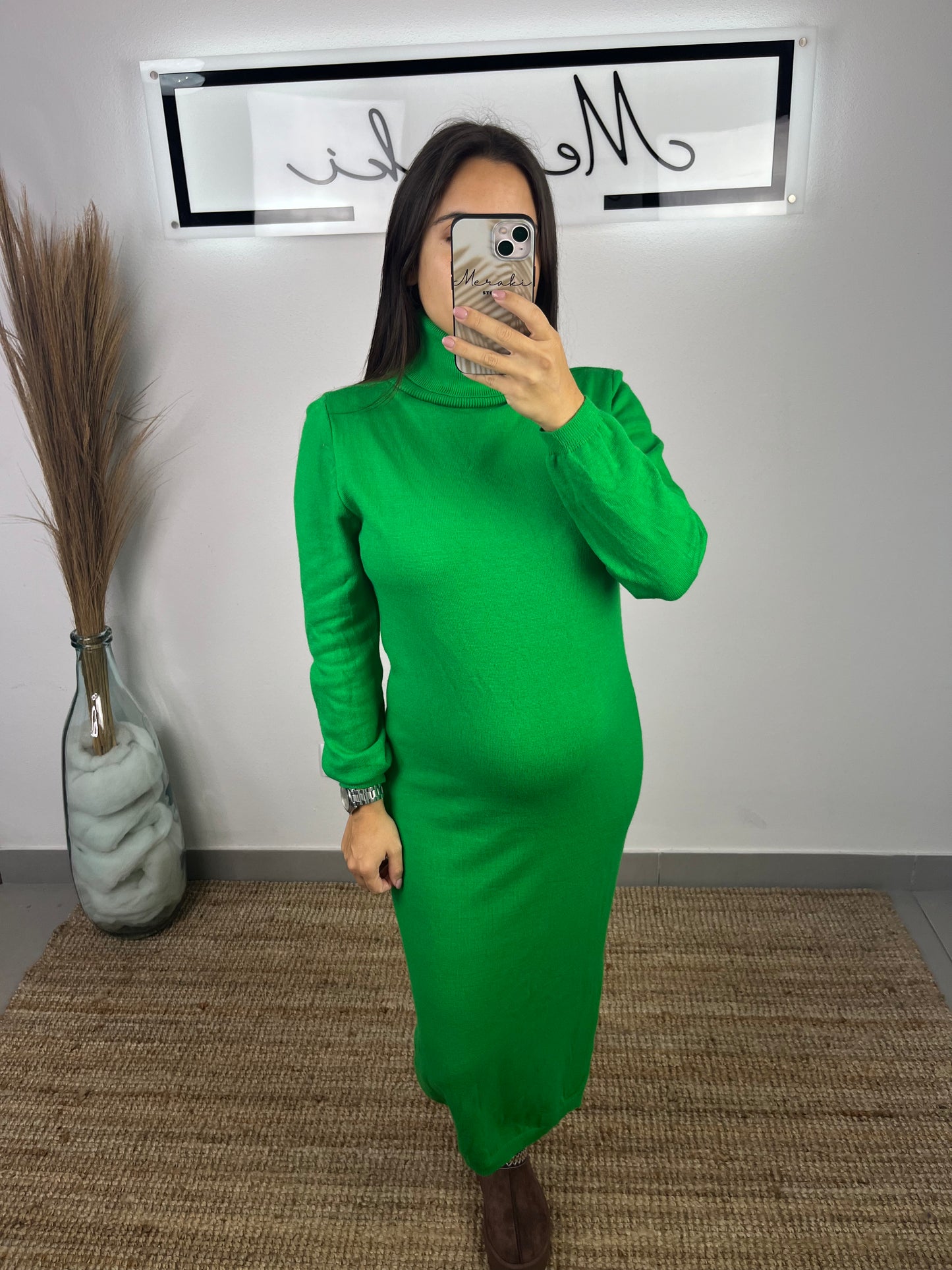 Vestido gola alta