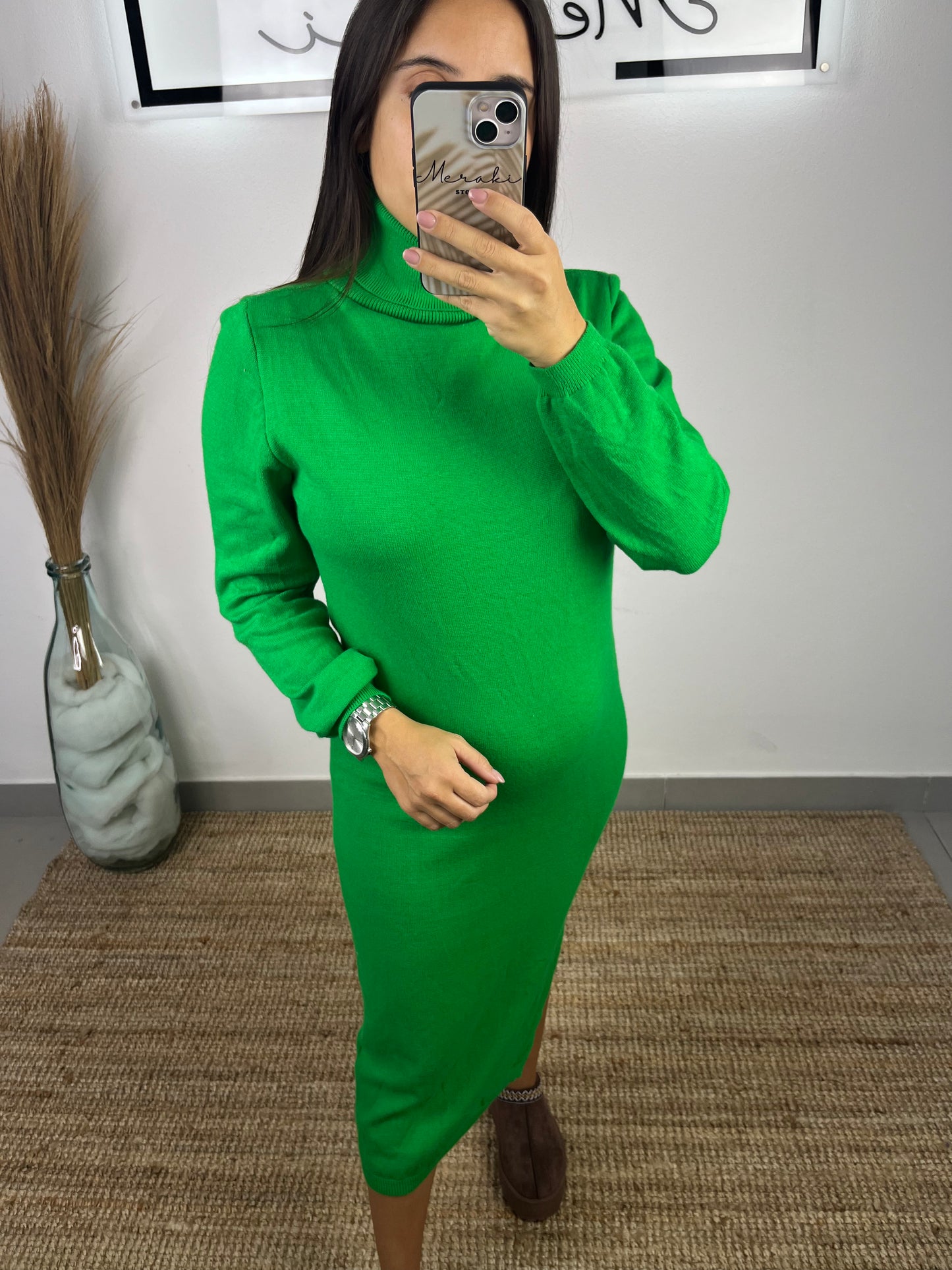 Vestido gola alta